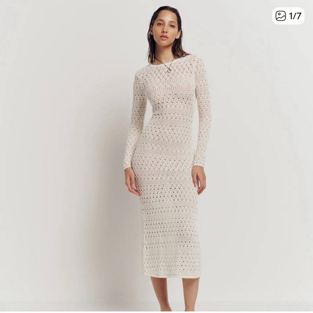 Reformation Castello Open Back Knit Dress